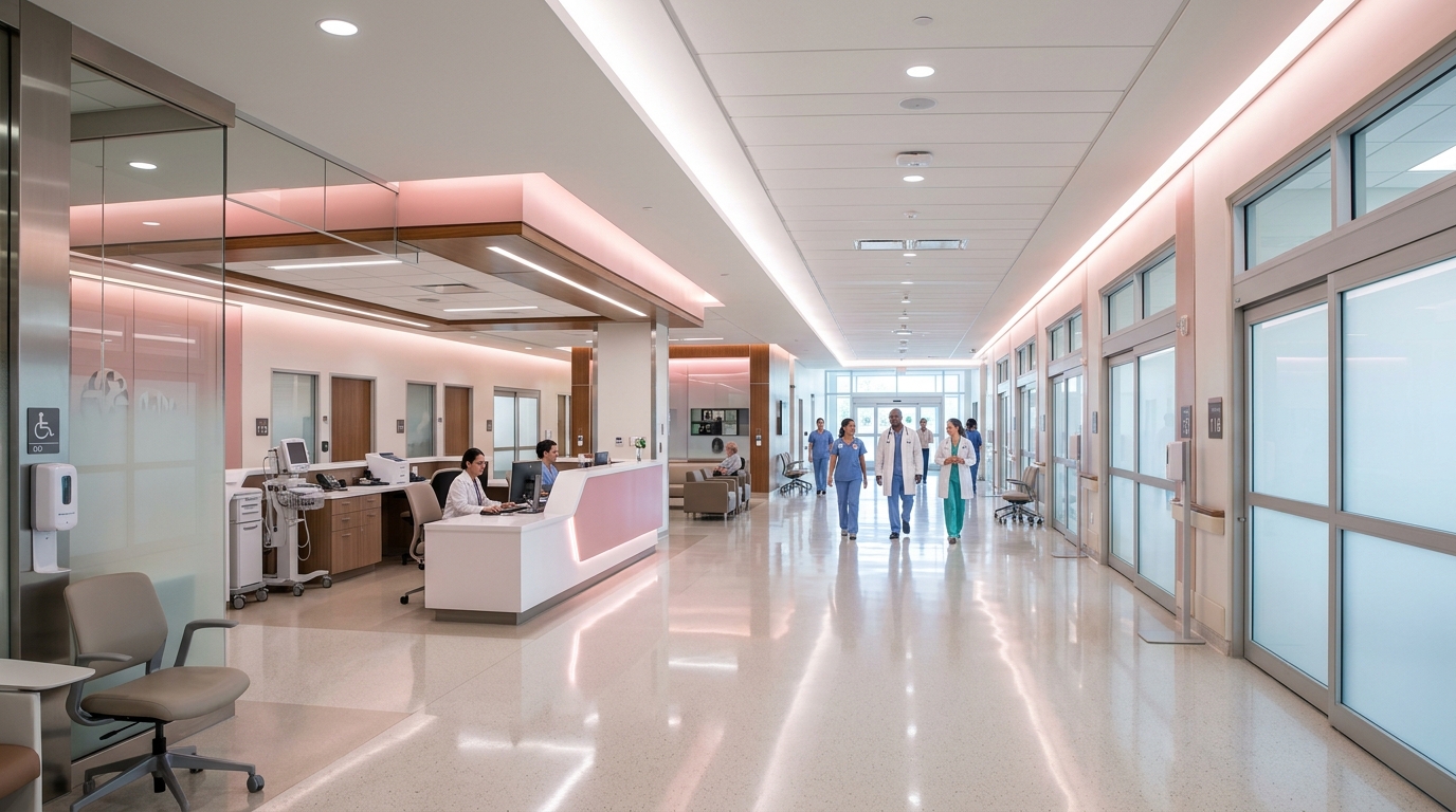 Modern healthcare clinical diagnostic facility